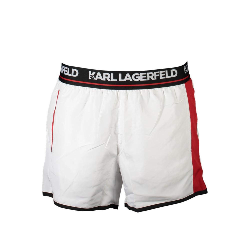 White Polyester Swimwear