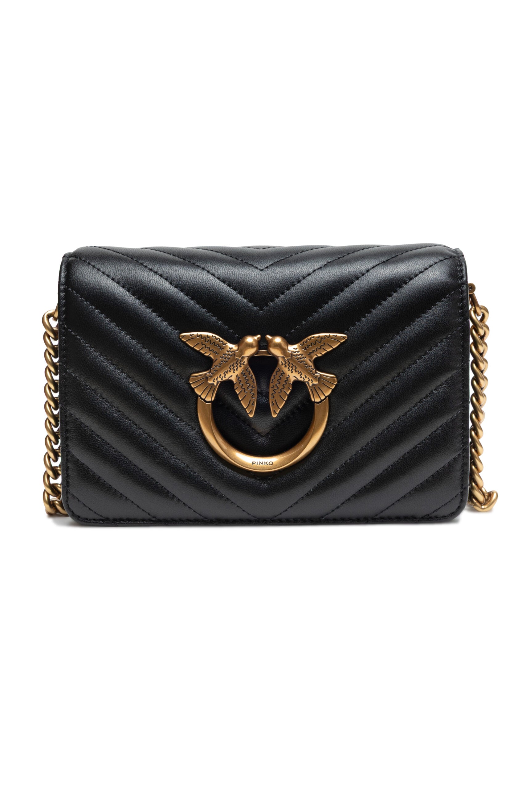 Black Love Click Mini Sheep nappa Chevron