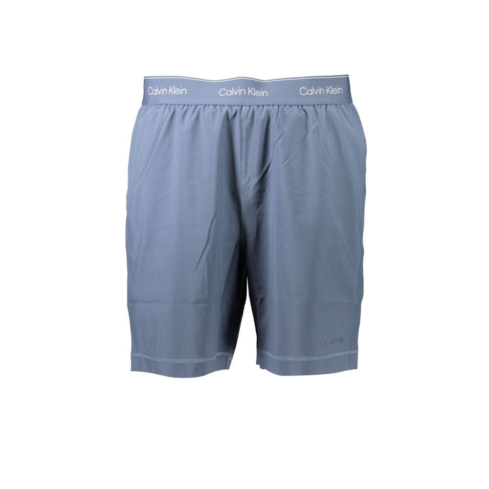 Blue Polyester Pant