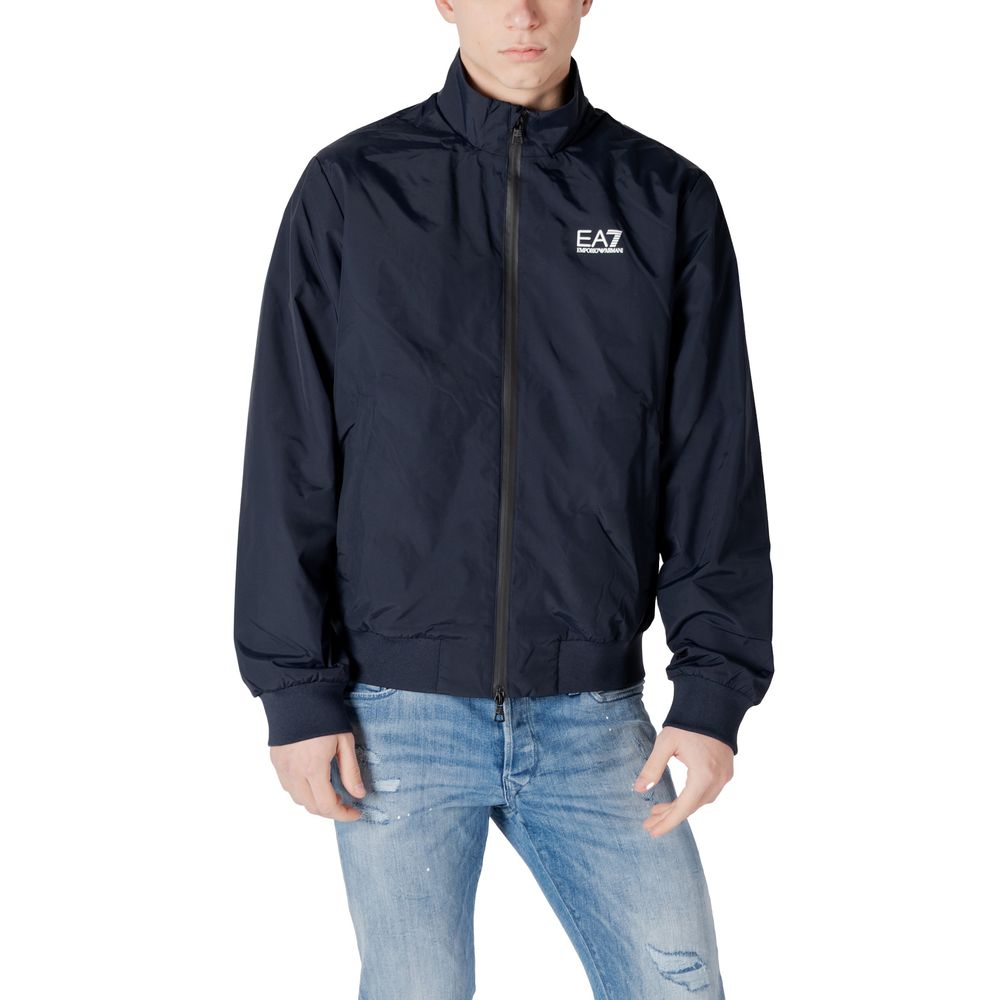 Blue Polyamide Jackets & Coat