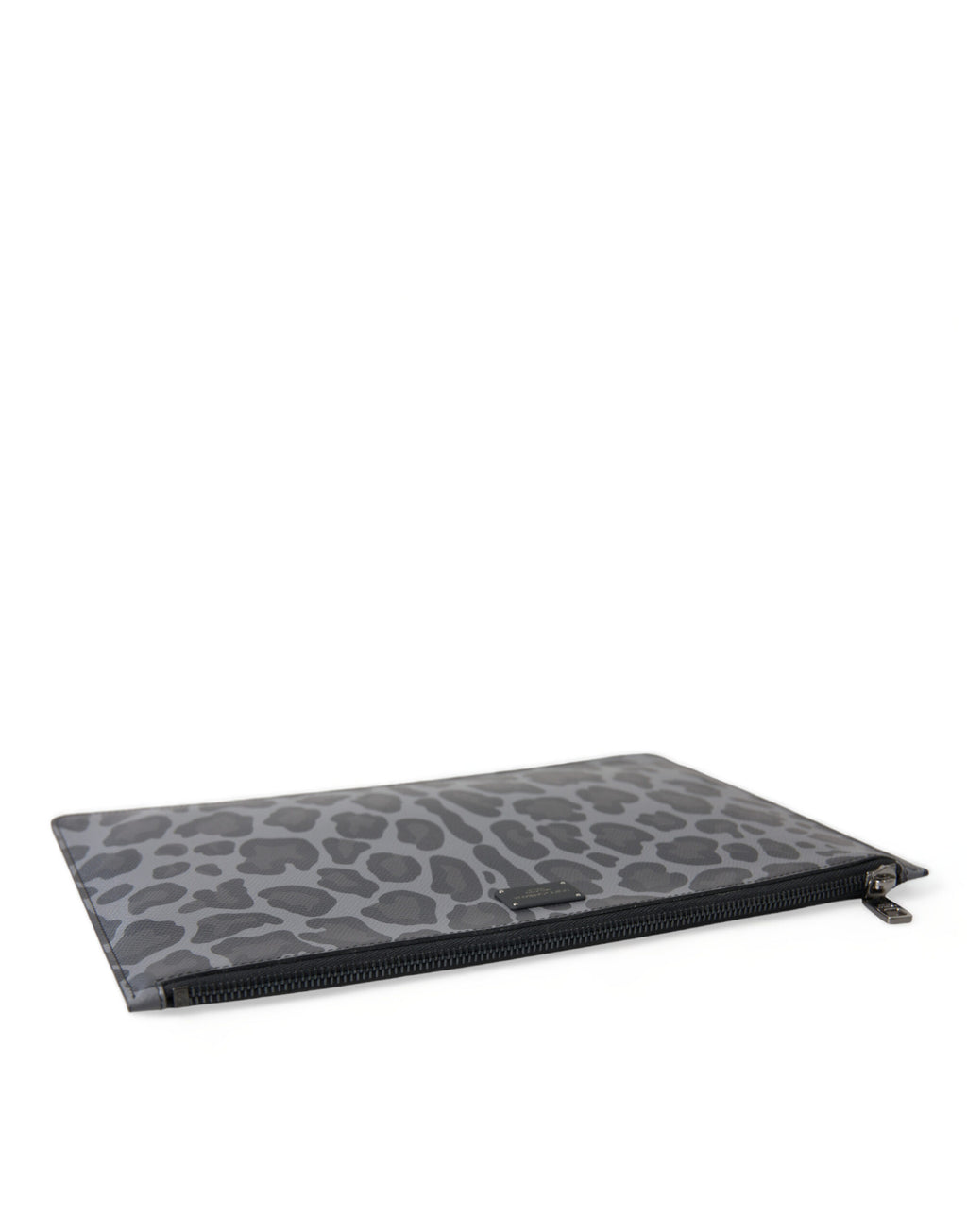 Multicolor Leopard Jacquard Logo Plaque Document Briefcase Bag