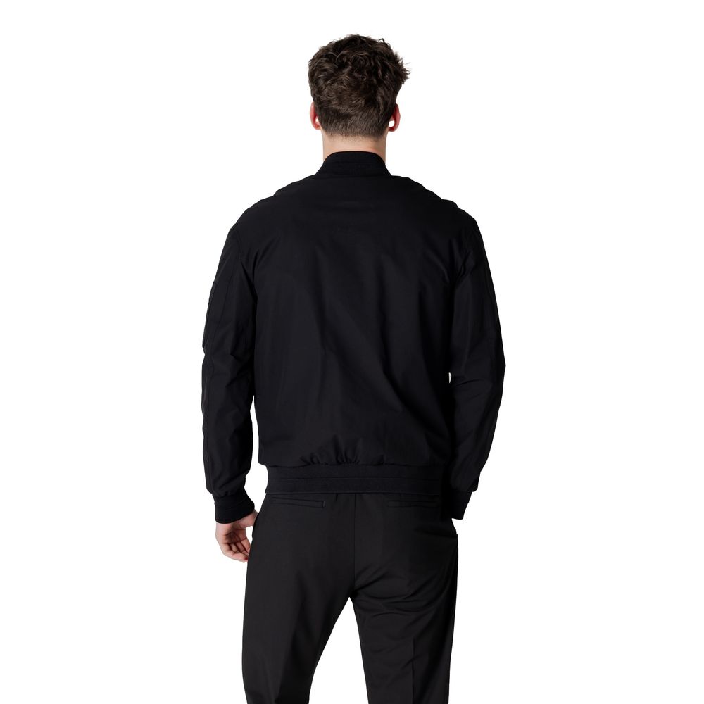 Black Polyester Jackets & Coat