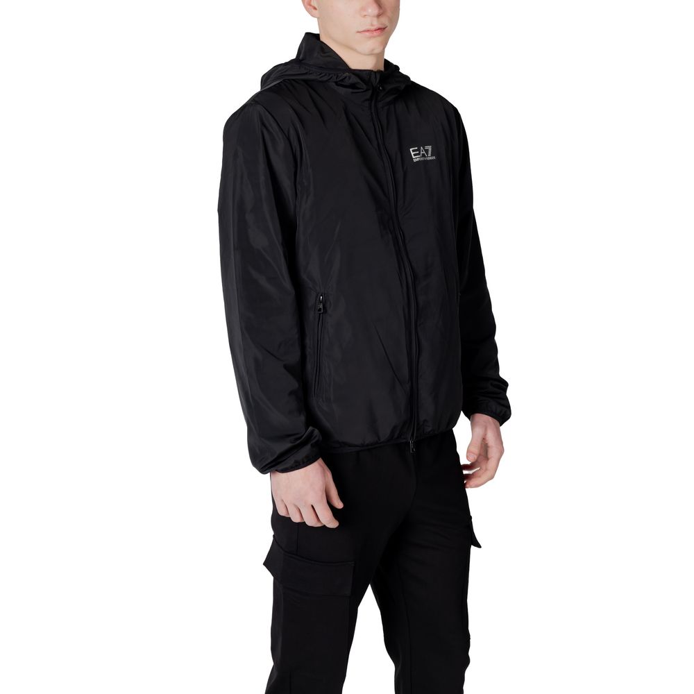 Black Polyester Jackets & Coat
