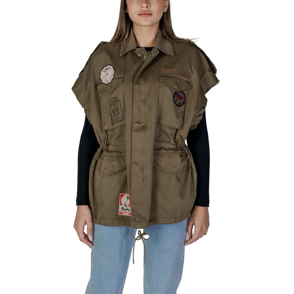 Green Cotton Jackets & Coat