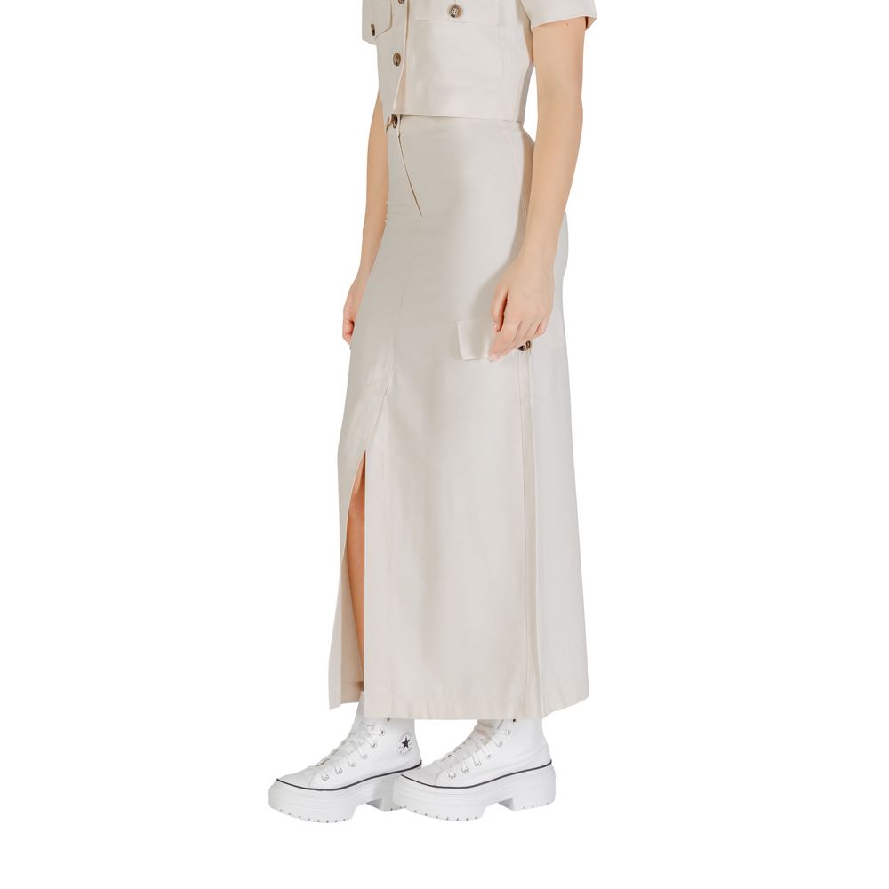 Bicolor Viscose Skirt
