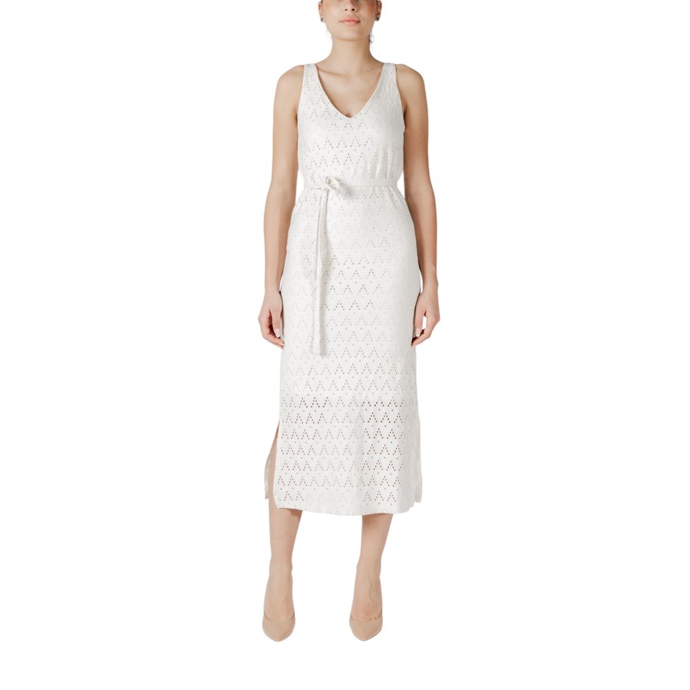 Beige Recycled Polyester Midi