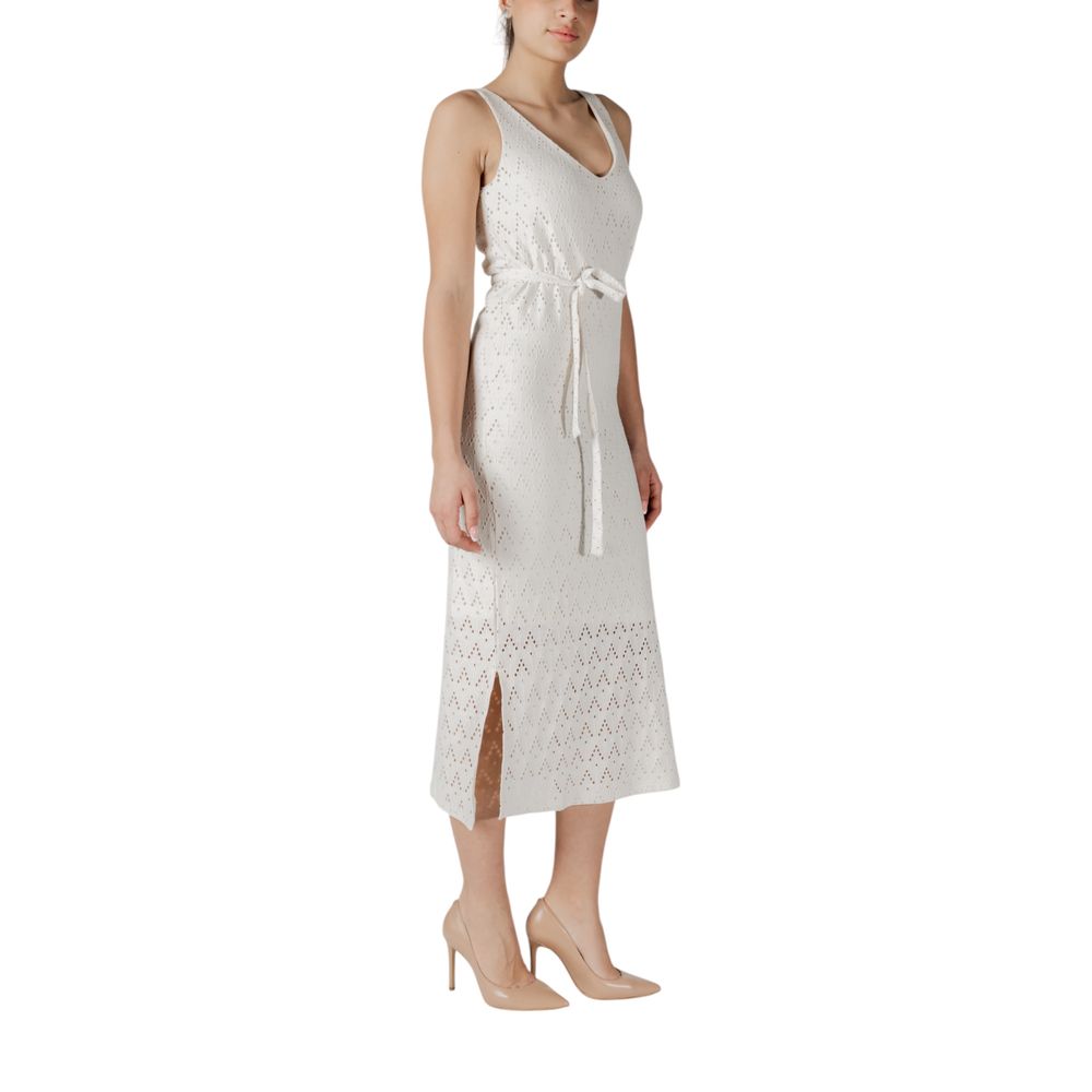 Beige Recycled Polyester Midi