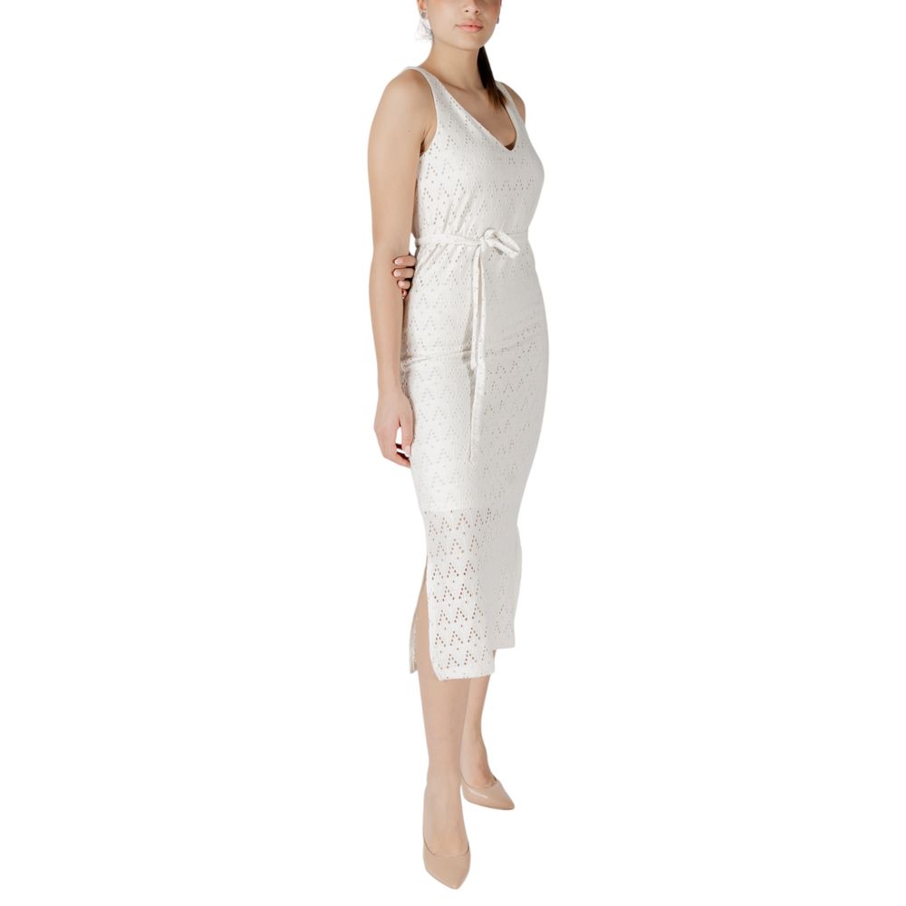 Beige Recycled Polyester Midi