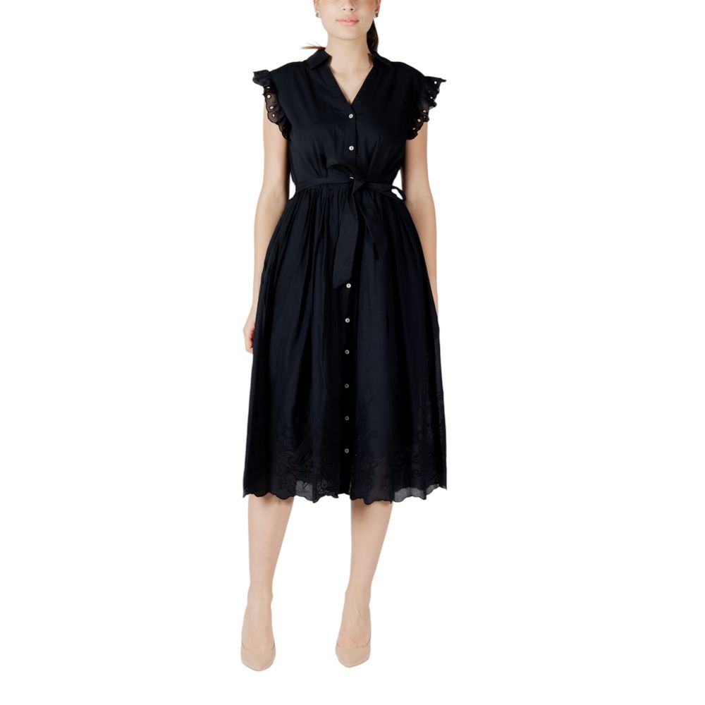 Black Cotton Midi