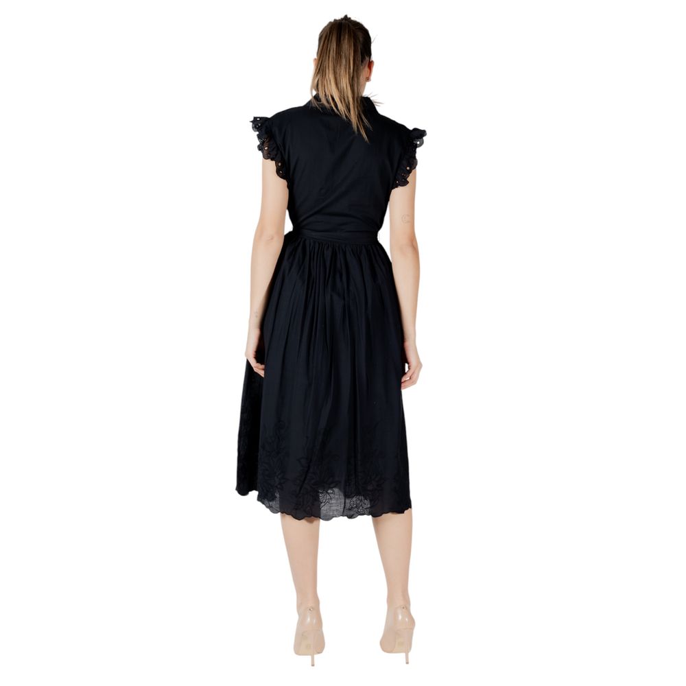Black Cotton Midi