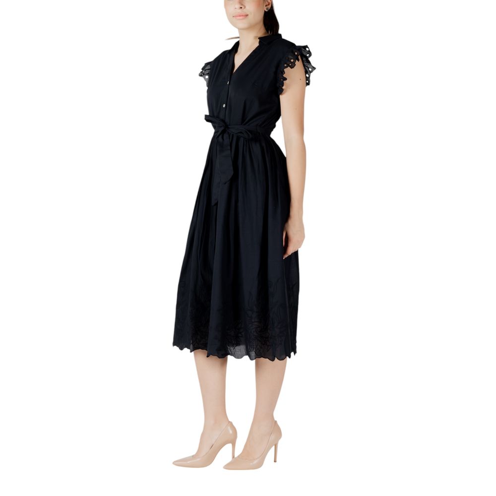 Black Cotton Midi