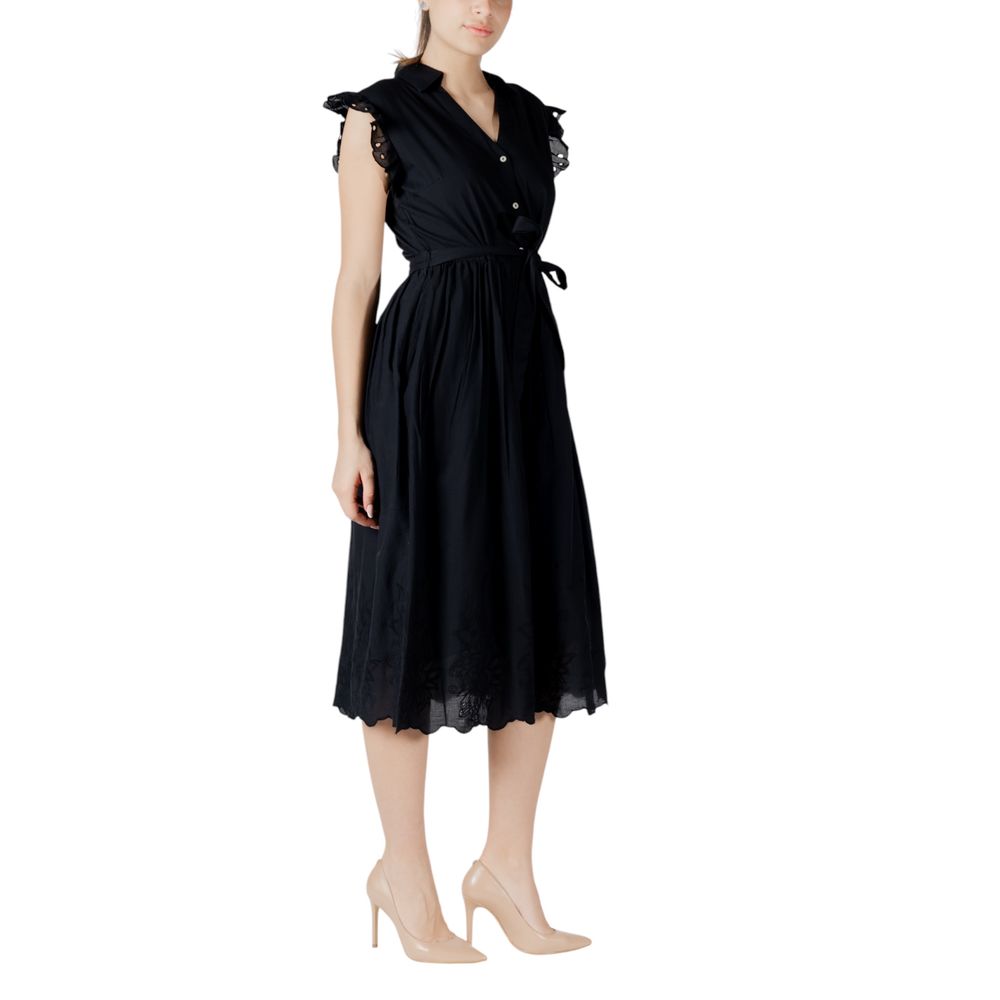 Black Cotton Midi