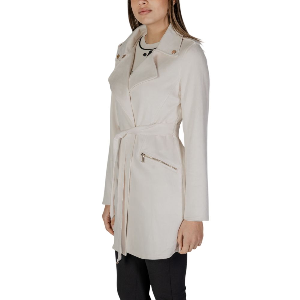 Cream Polyester Coat