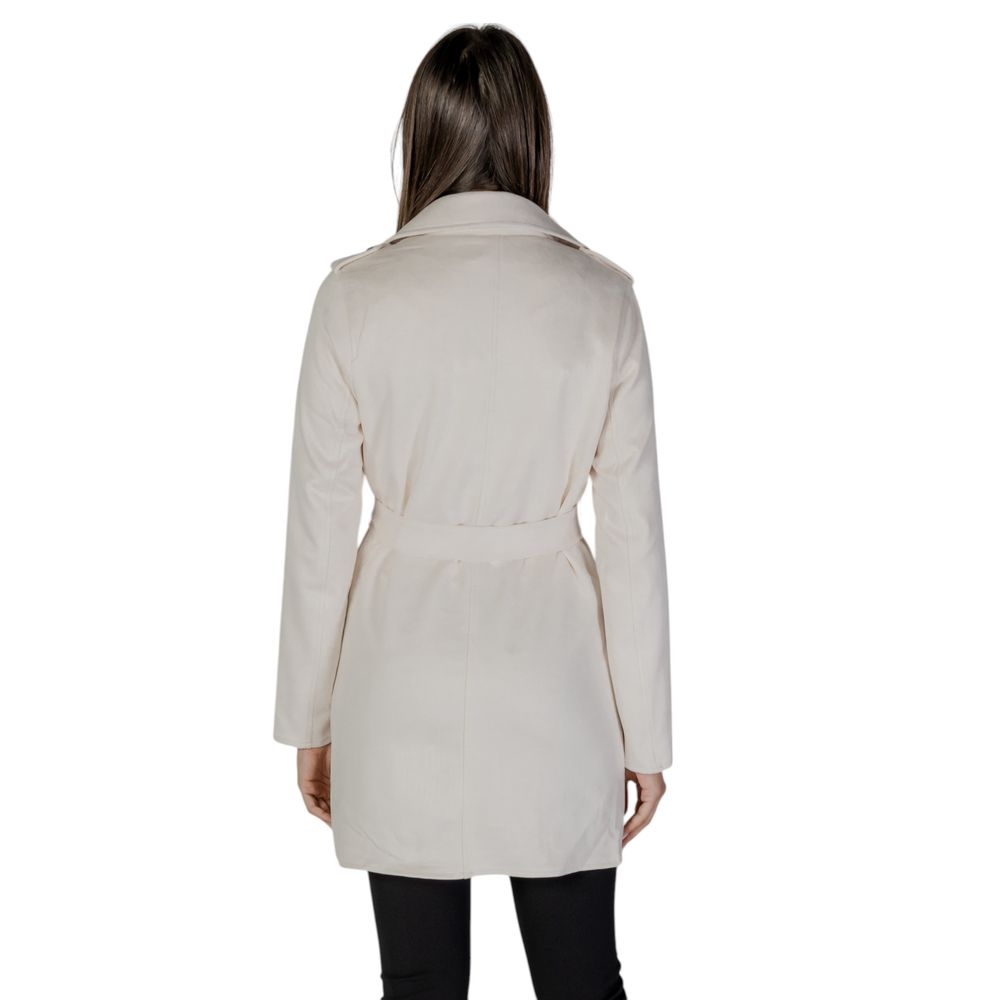 Cream Polyester Coat