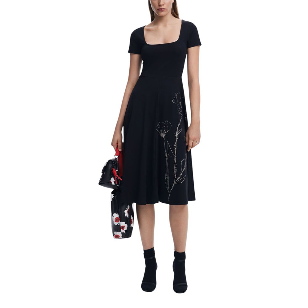 Black Cotton Midi