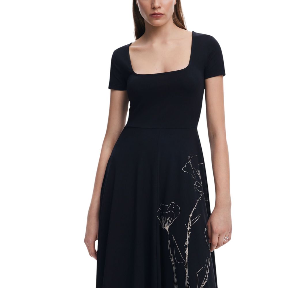 Black Cotton Midi