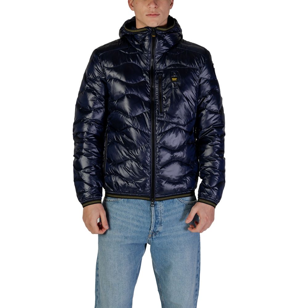 Blue Polyamide Jackets & Coat