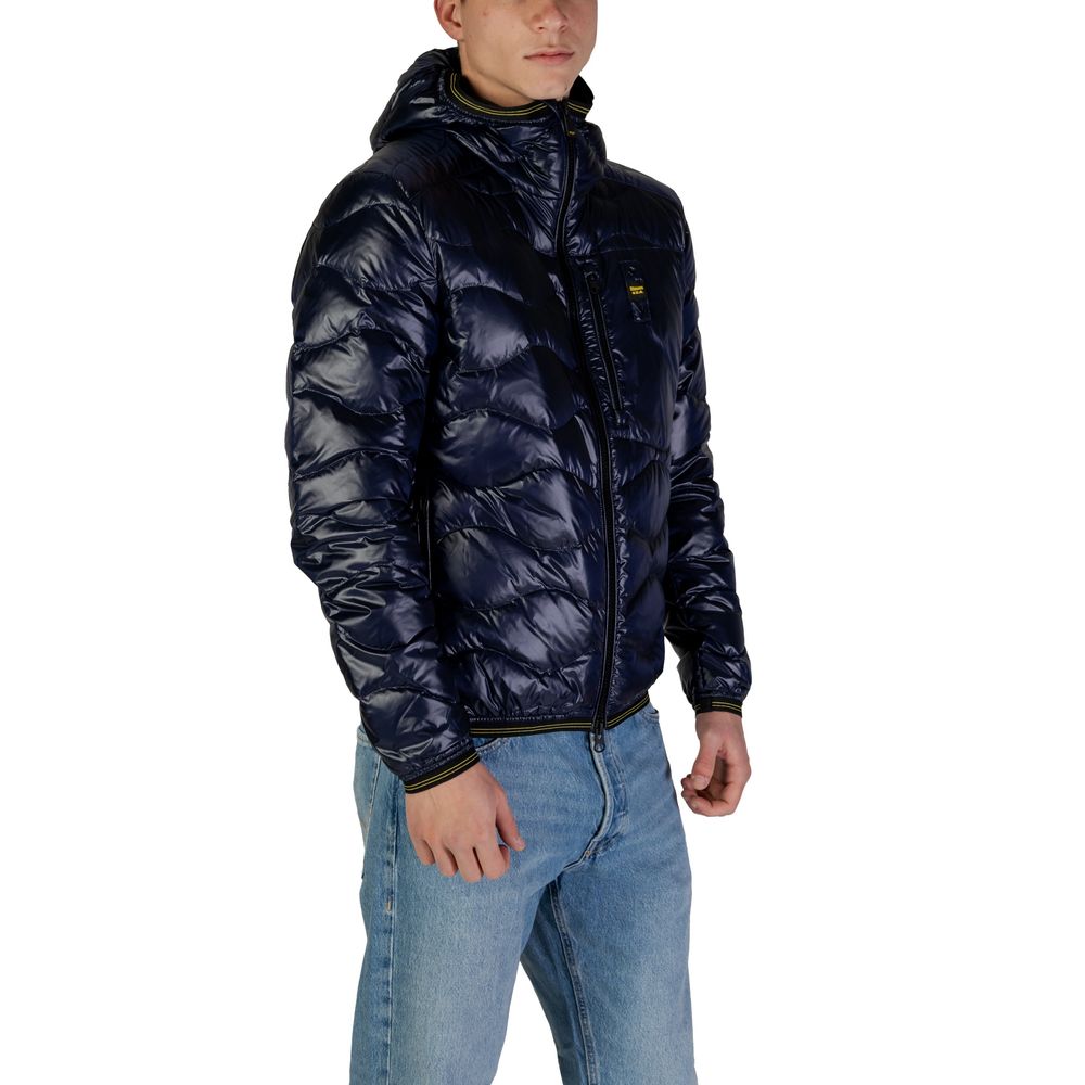 Blue Polyamide Jackets & Coat