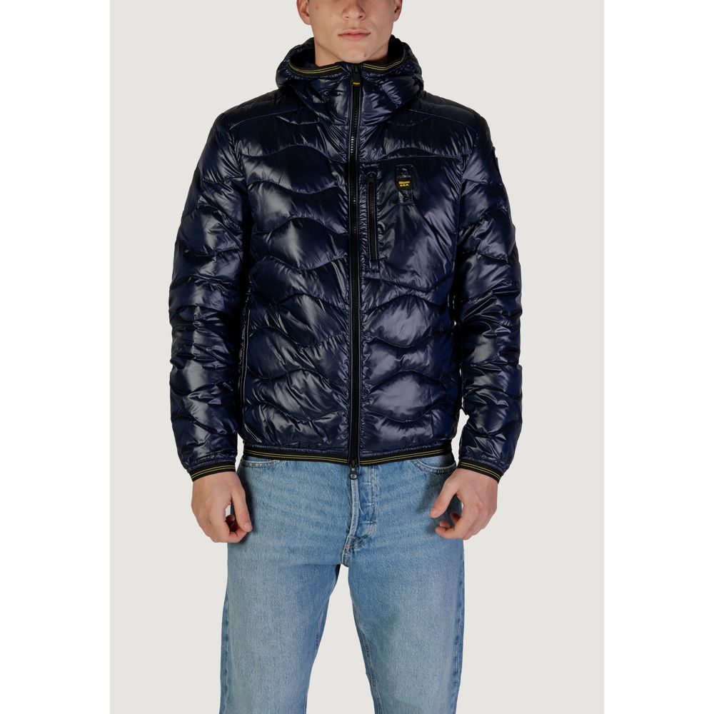 Blue Polyamide Jackets & Coat
