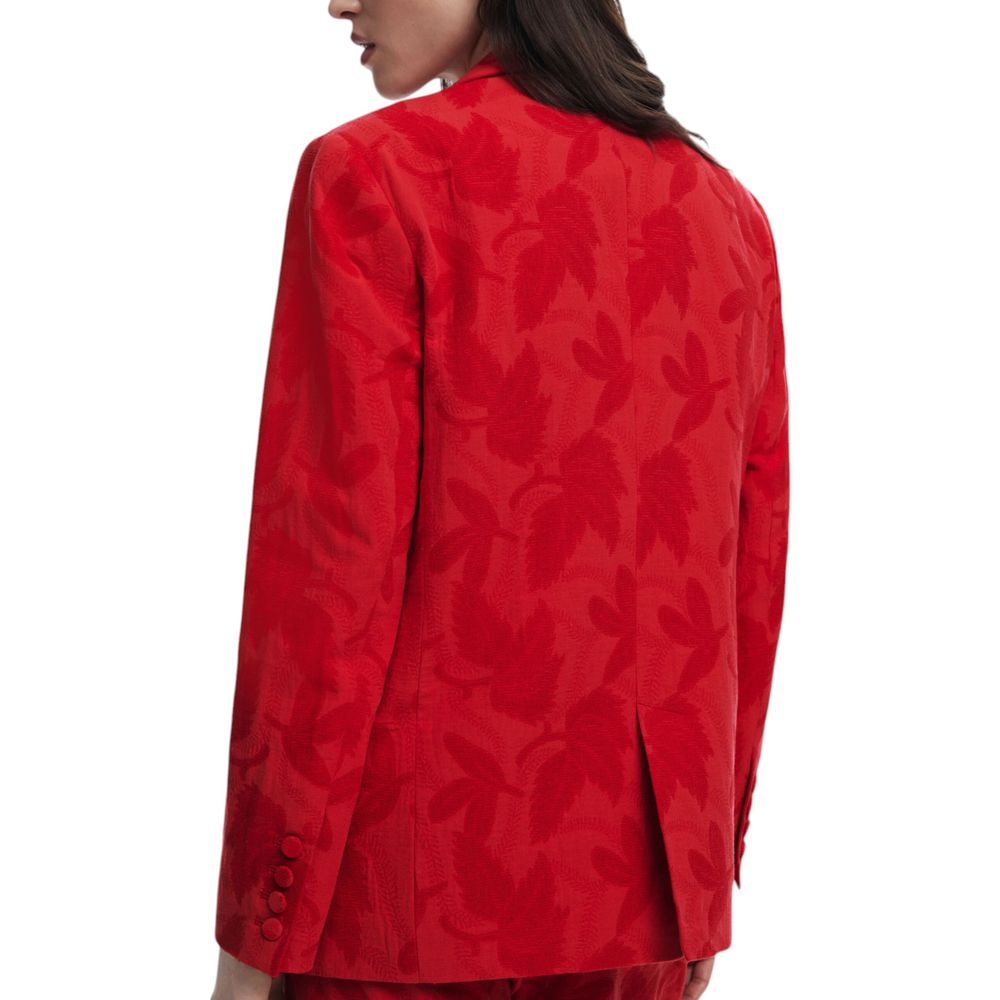 Red Cotton Blazer
