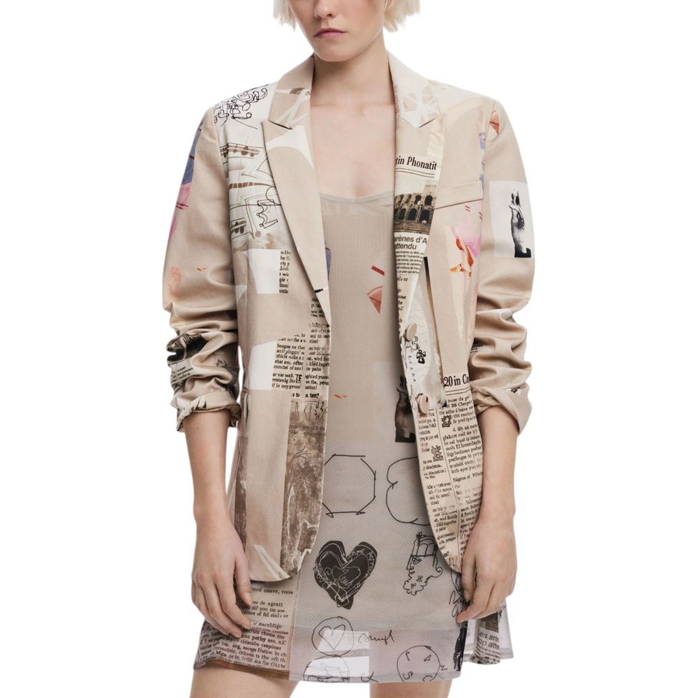Beige Cotton Blazer