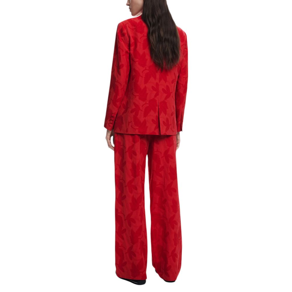 Red Cotton Blazer
