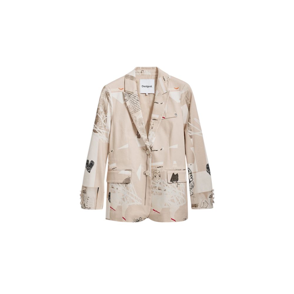 Beige Cotton Blazer