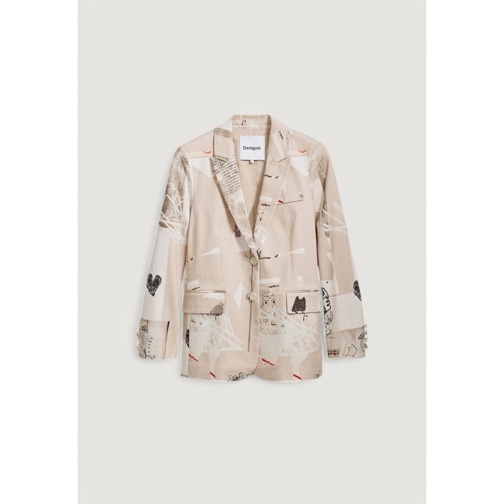 Beige Cotton Blazer