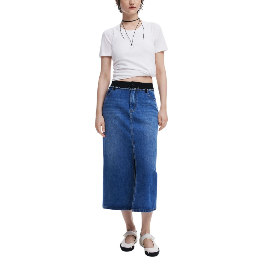 Blue Polyester Long