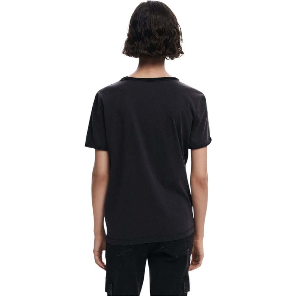 Black Cotton T-Shirt
