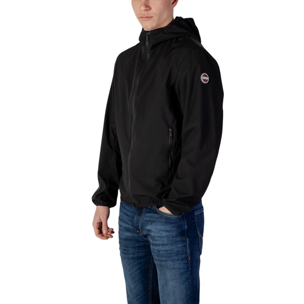 Black Polyester Jackets & Coat