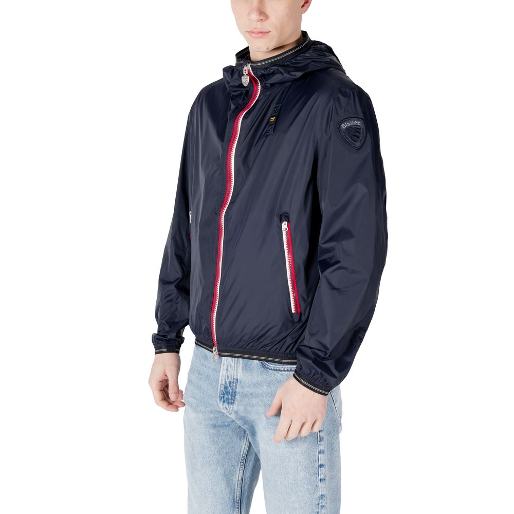 Blue Polyamide Jackets & Coat