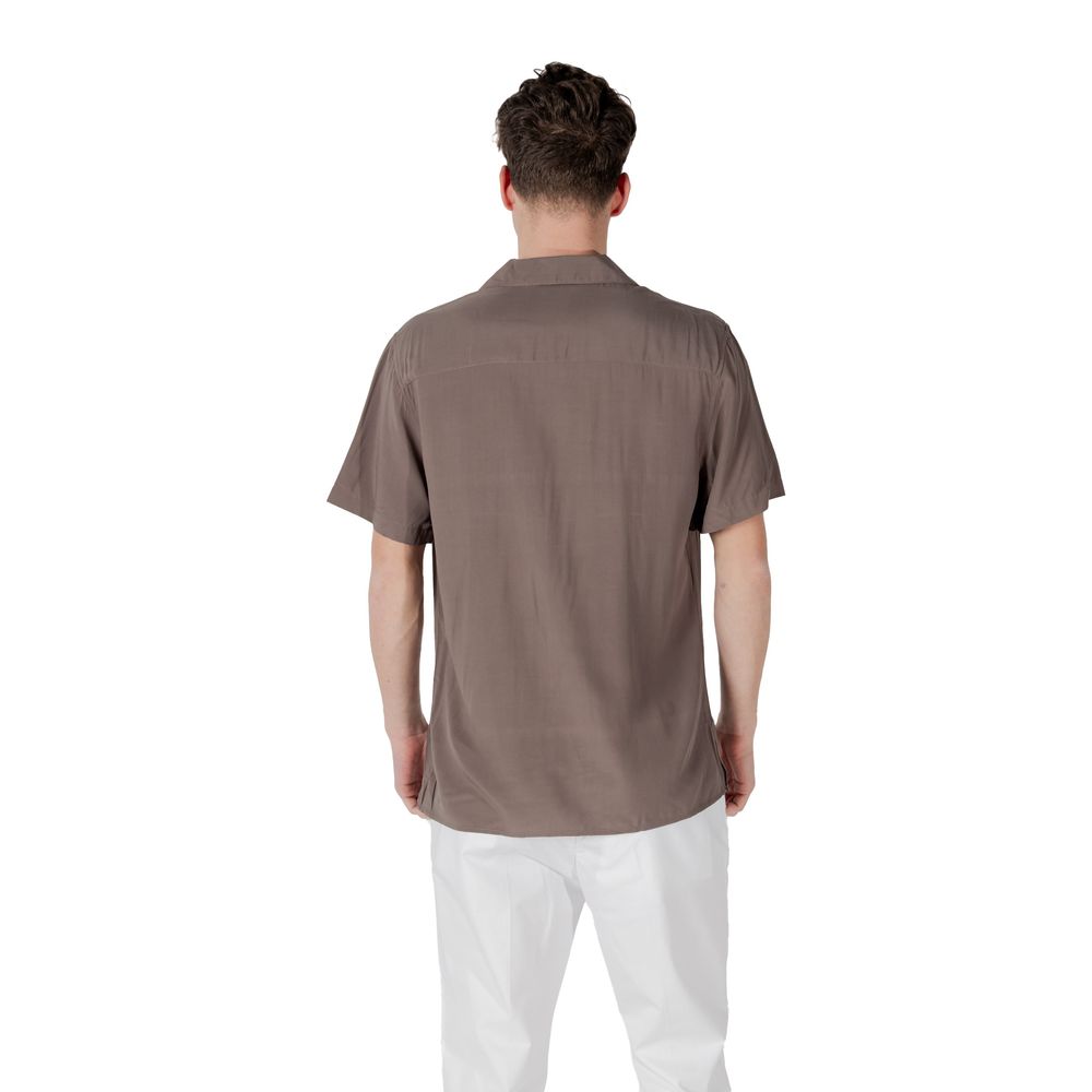 Brown Viscose Shortsleeve