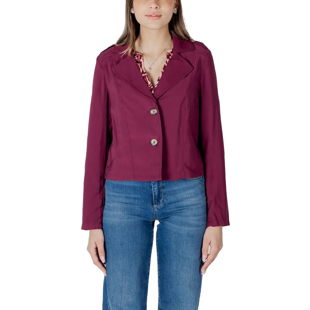 Purple Viscose Parka