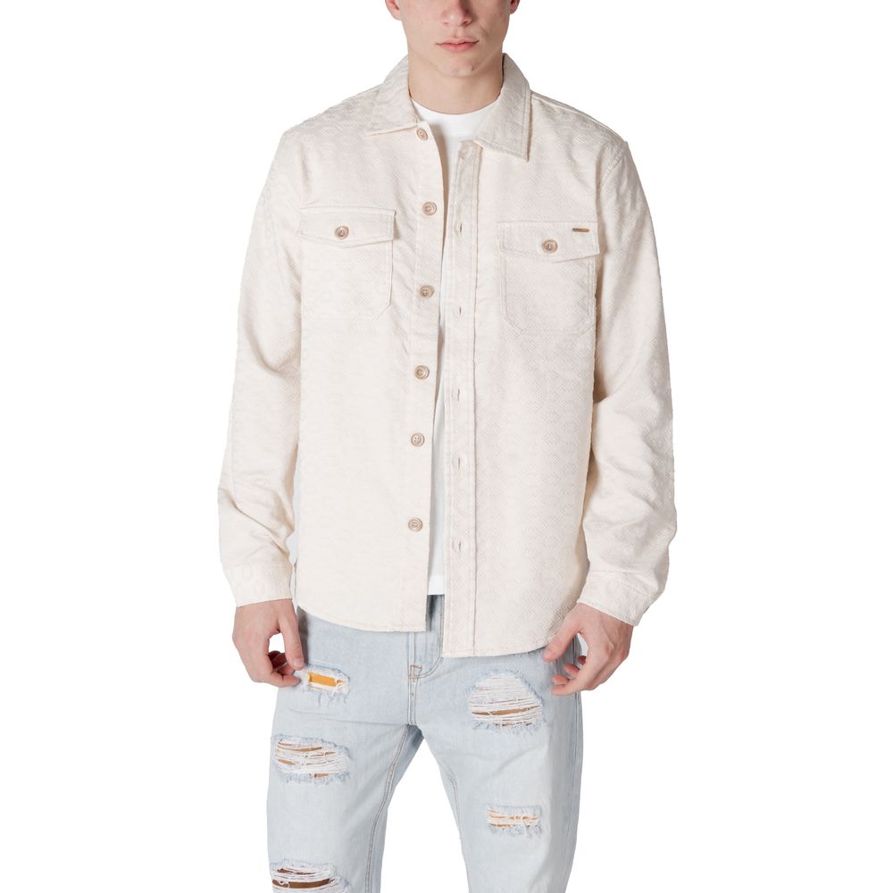 Cream Polyester Jackets & Coat