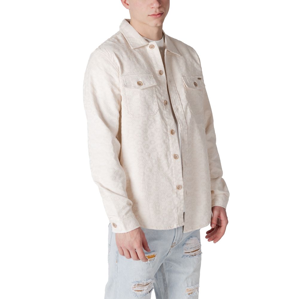 Cream Polyester Jackets & Coat