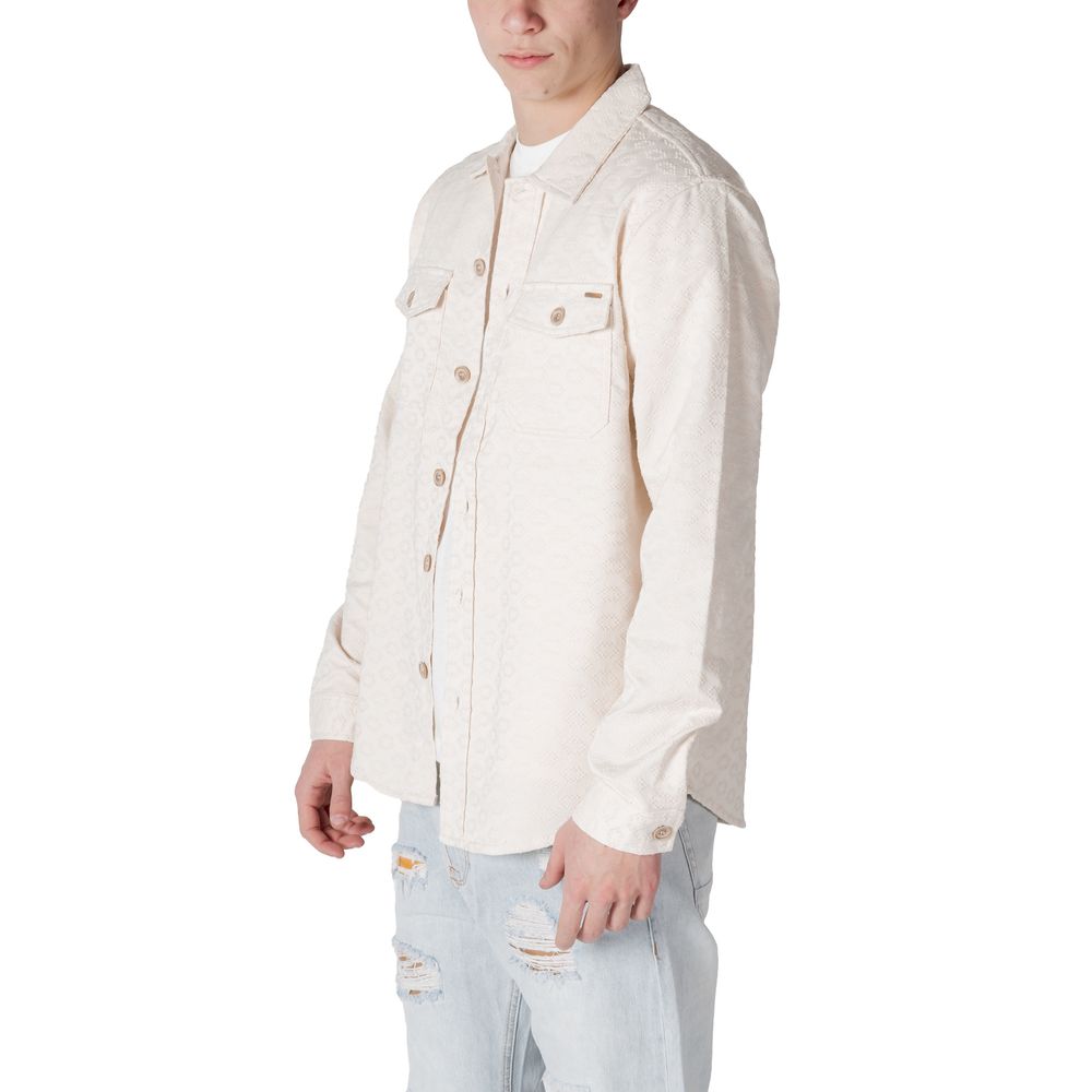 Cream Polyester Jackets & Coat