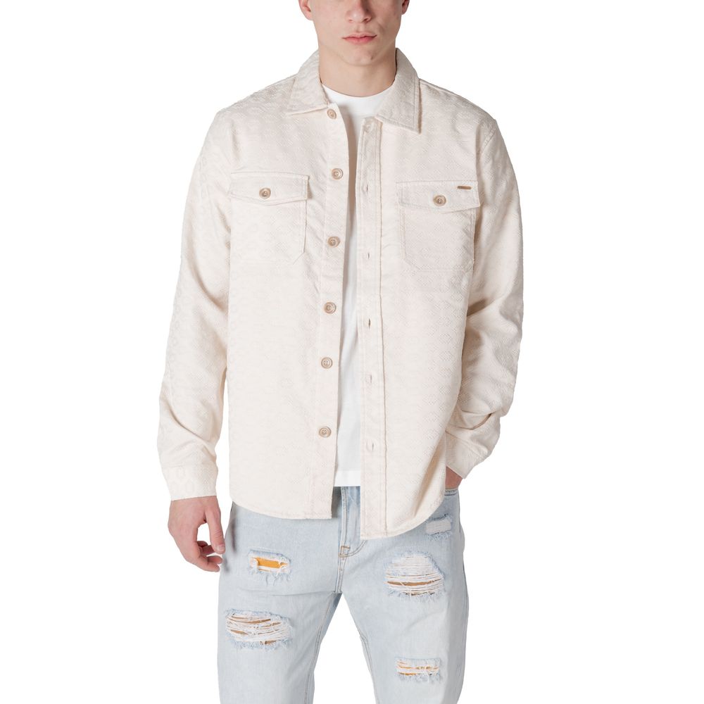 Cream Polyester Jackets & Coat