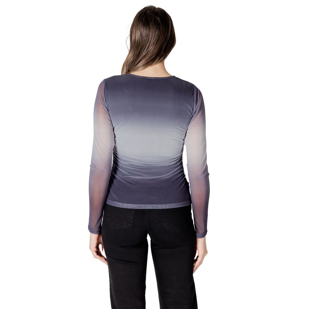 Gray Polyester Long Sleeve