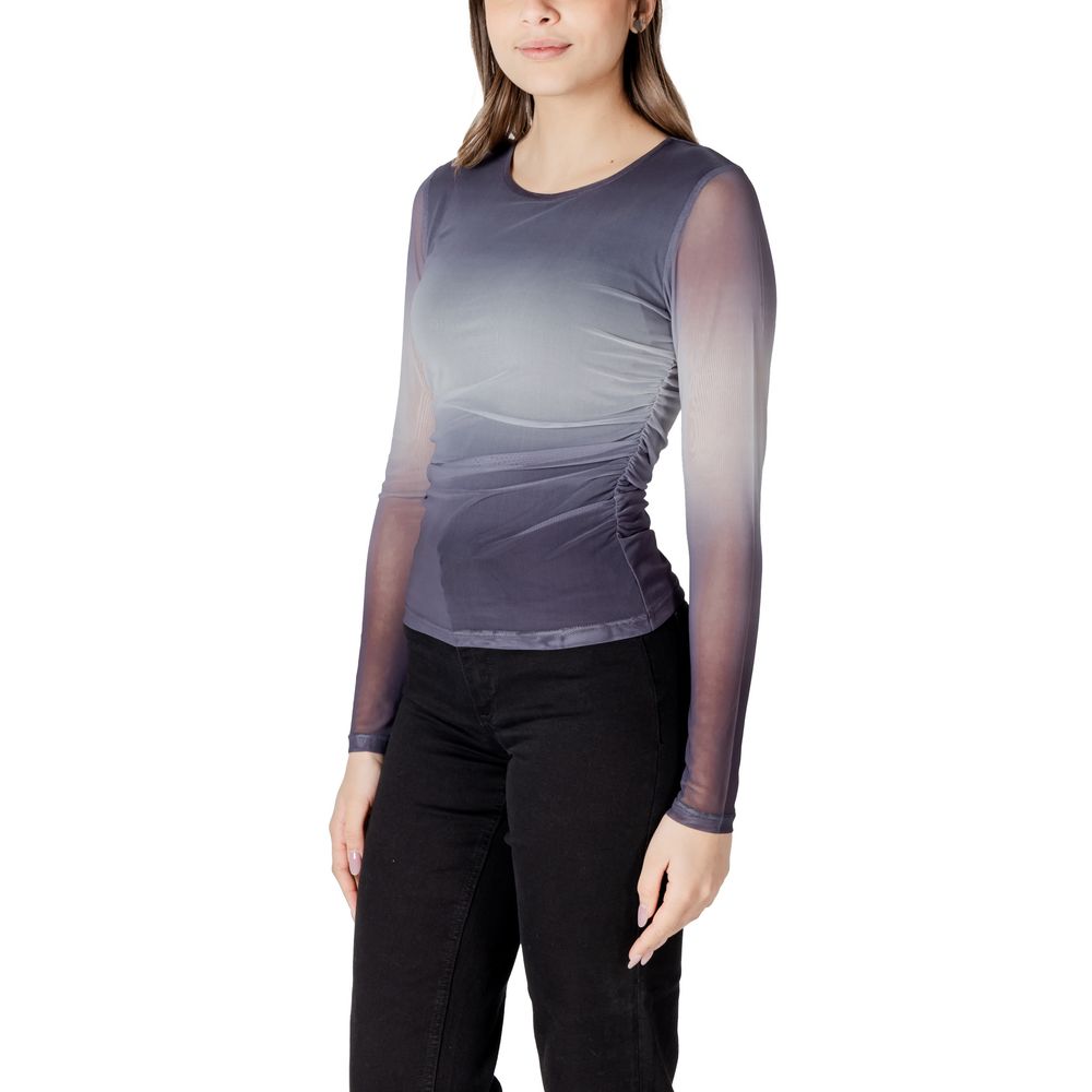 Gray Polyester Long Sleeve