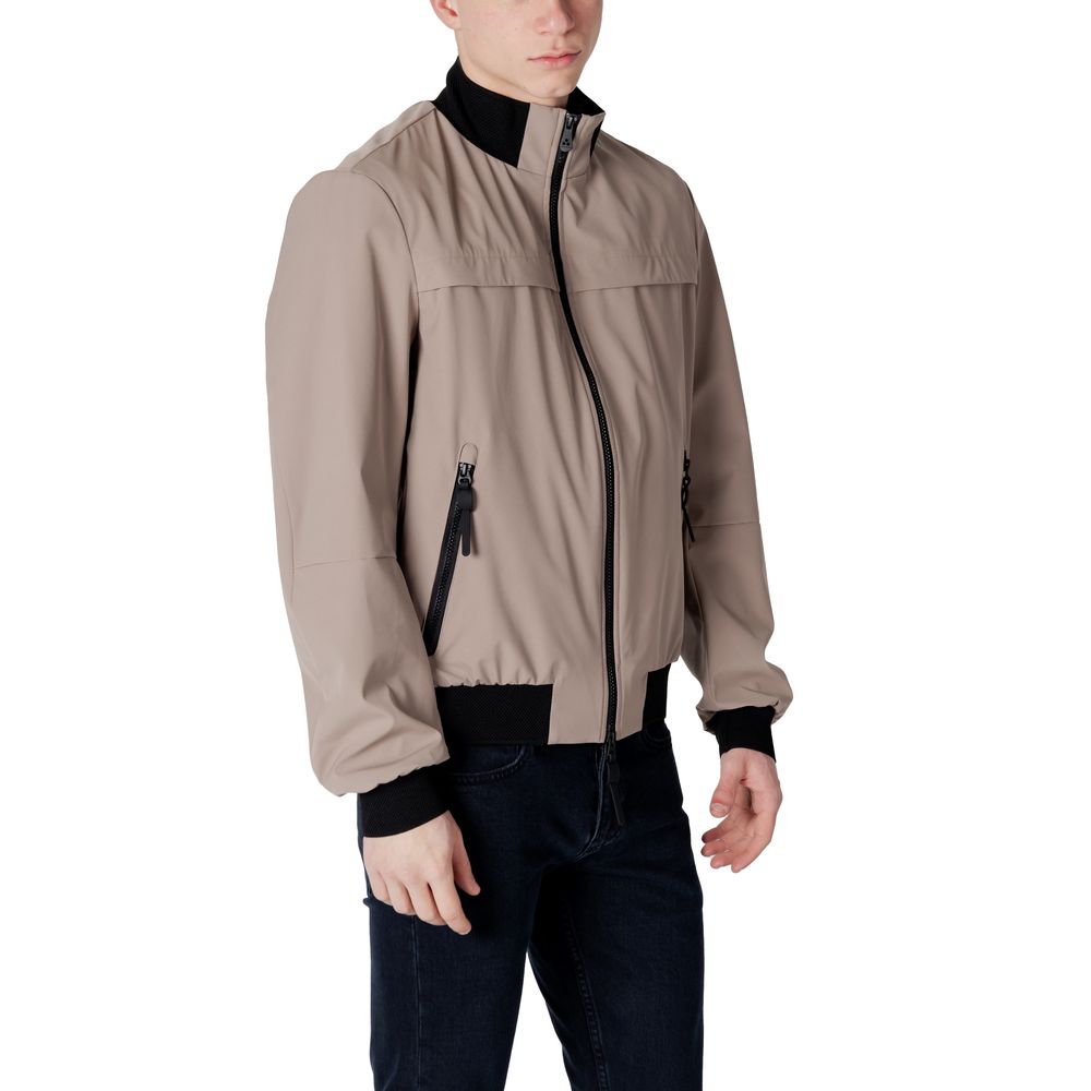 Brown Polyester Jackets & Coat