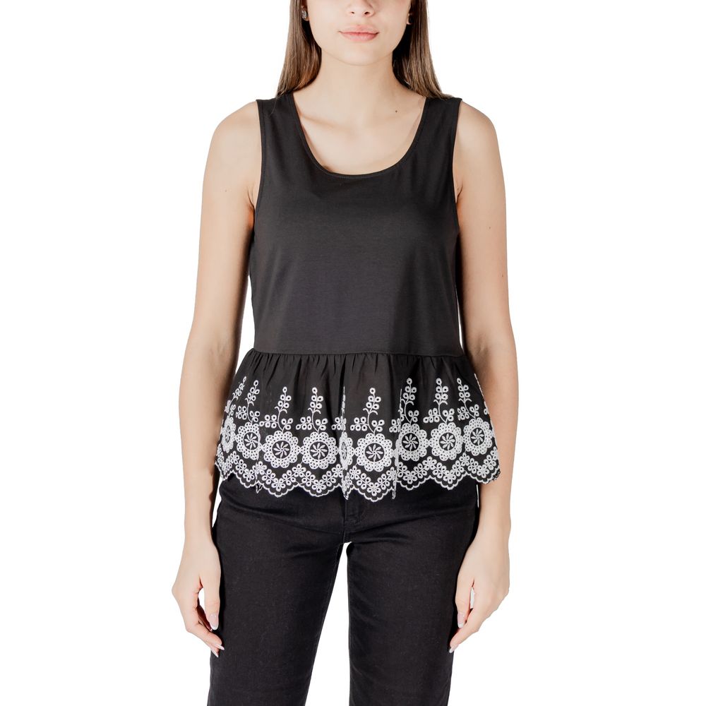 Black Cotton Tank Top