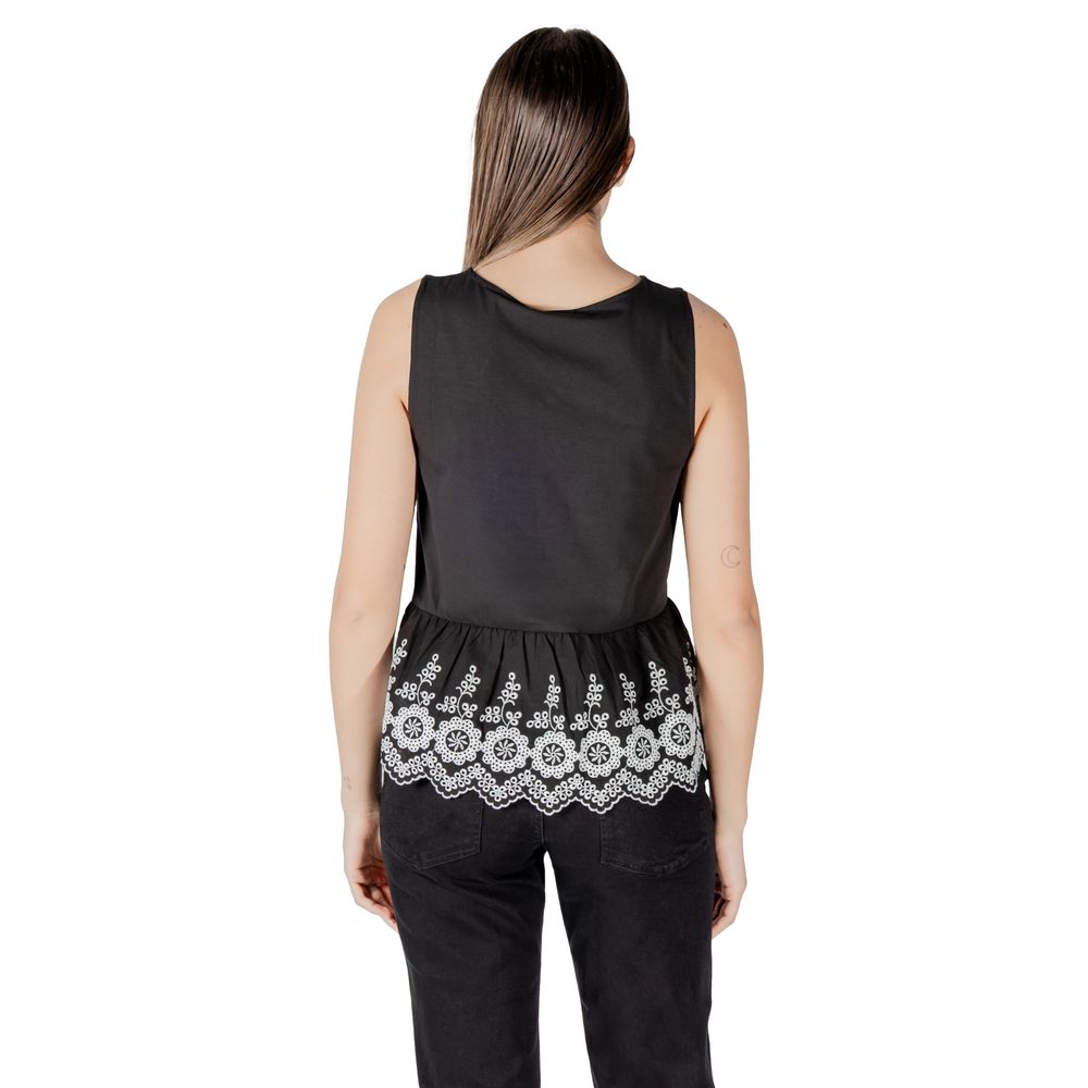 Black Cotton Tank Top