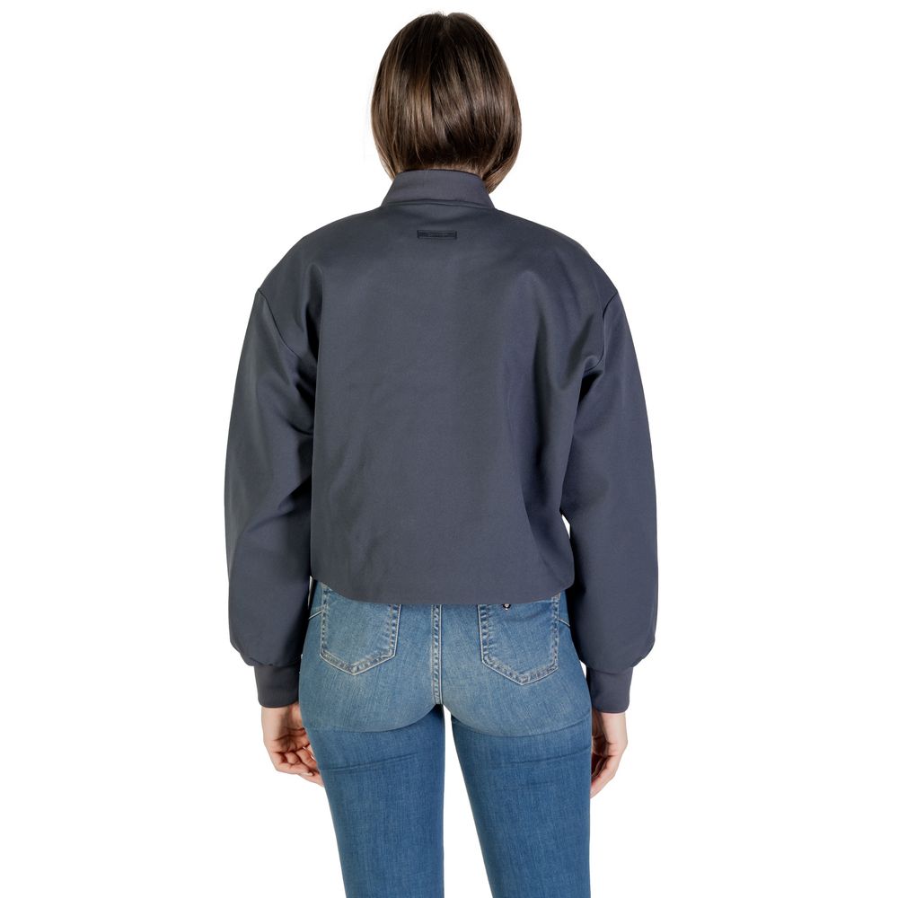 Gray Recycled Polyester Jackets & Coat