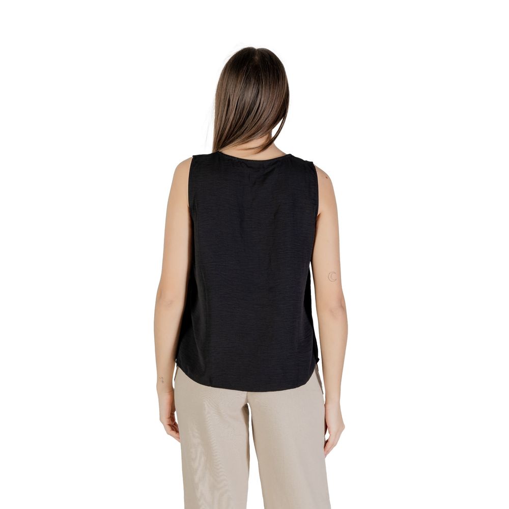 Black Recycled Polyester Tank Top