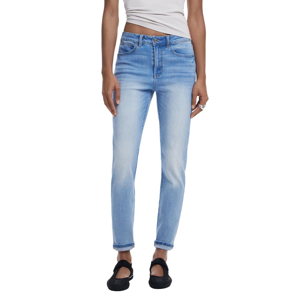 Light Blue Cotton Skinny Jean