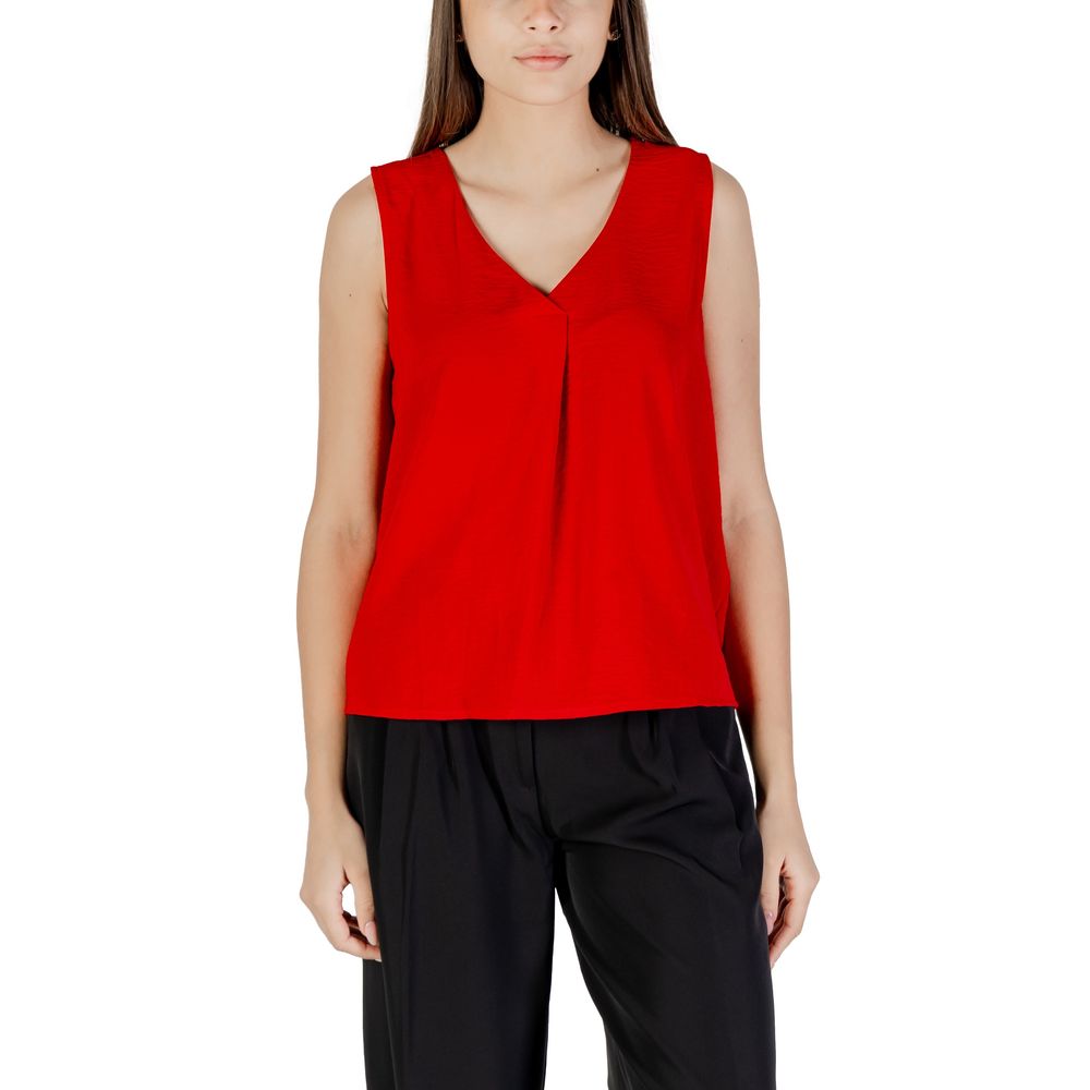 Red Recycled Polyester Tank Top