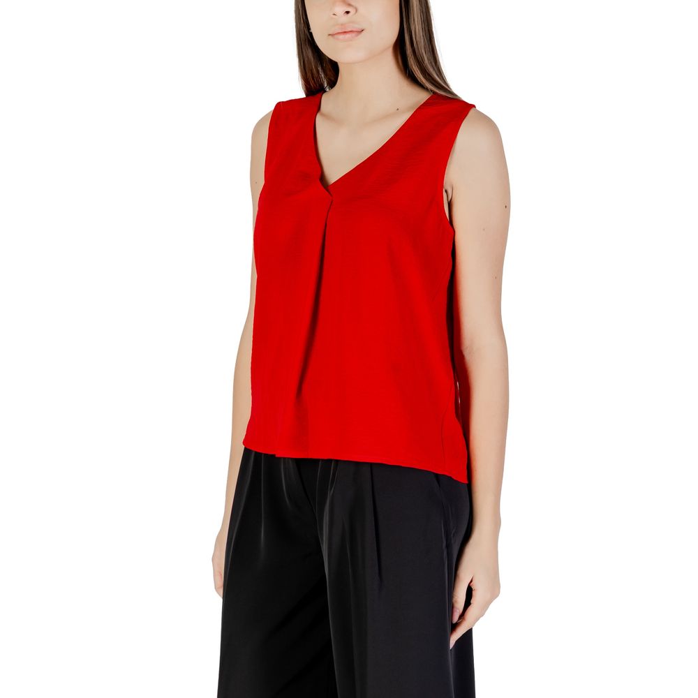 Red Recycled Polyester Tank Top