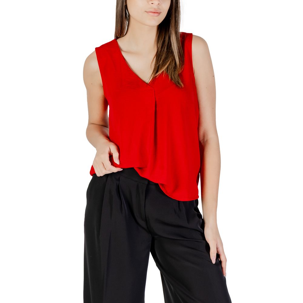 Red Recycled Polyester Tank Top