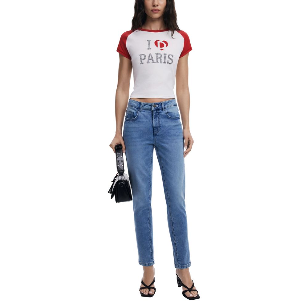 Light Blue Cotton Skinny Jean